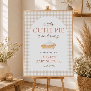 Little Cutie Pie Fall Baby Shower Welcome Foam Board