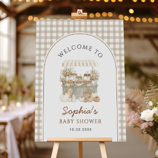 Little Cutie Pie Fall Baby Shower Welcome Foam Board