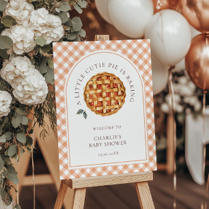 Little Cutie Pie Fall Baby Shower Welcome Sign