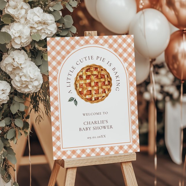 Little Cutie Pie Fall Baby Shower Welcome Sign (Creator Uploaded)