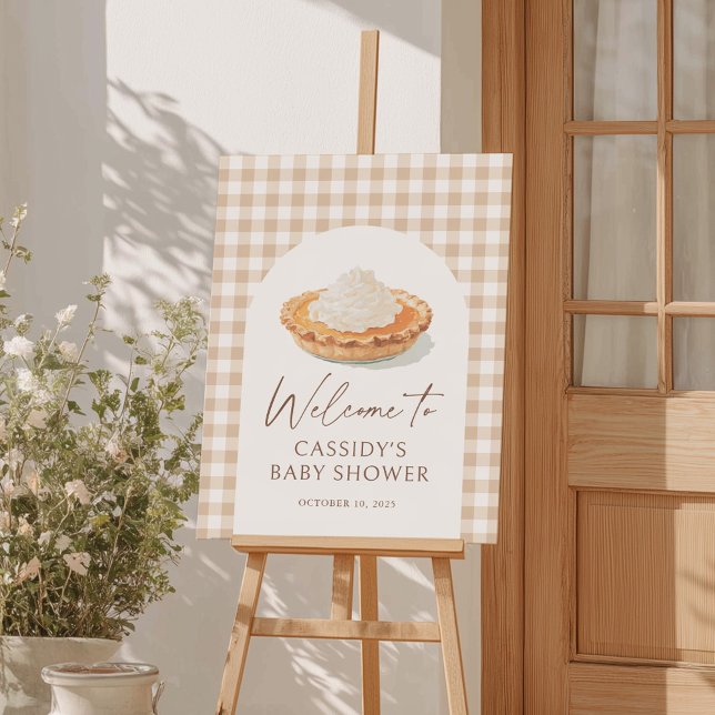 Little Cutie Pie Fall Baby Shower Welcome Sign (Creator Uploaded)