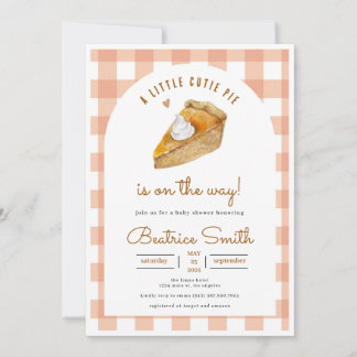 Little Cutie Pie Fall Girl Baby Shower Invitation