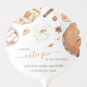 Little Cutie Pie Fall Pumpkin Baby Shower Balloon