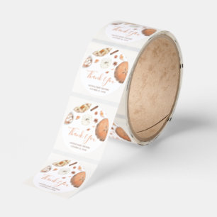 Little Cutie Pie Fall Pumpkin Baby Shower Classic Round Sticker