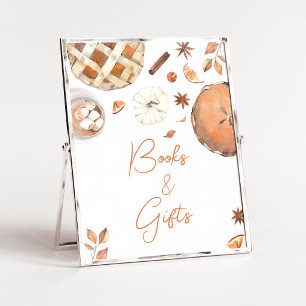Little Cutie Pie Fall Pumpkin Books and Gifts Sign