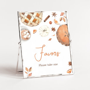 Little Cutie Pie Fall Pumpkin Favors Sign