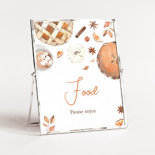 Little Cutie Pie Fall Pumpkin Food Sign