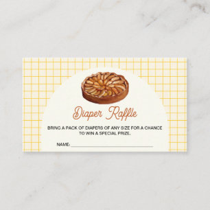 Little Cutie Pie Fall Thanksgiving Diaper Raffle Enclosure Card