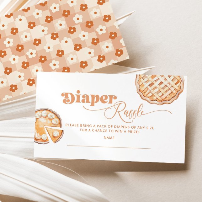 Little Cutie Pie Floral Diaper raffle ticket Enclosure Card (Creator Uploaded)