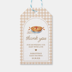 Little Cutie Pie Gingham Baby Shower Favor Tags