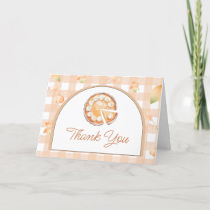 Little Cutie Pie Gingham Baby Shower Thank You Car