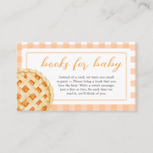 Little Cutie Pie Gingham BabyShower Books for Baby Enclosure Card