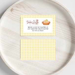 Little Cutie Pie is in the way Diaper Raffle Enclosure Card