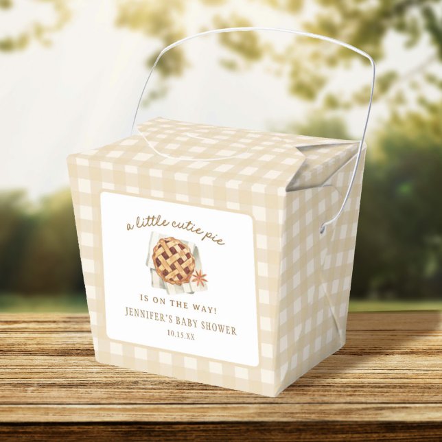 Little Cutie Pie Is On The Way Baby Shower Favor Boxes (Creator Uploaded)
