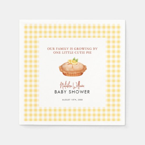 Little Cutie pie is on the way baby shower Napkins