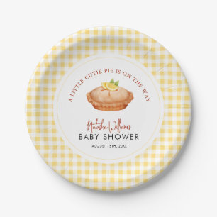 Little Cutie pie is on the way baby shower Paper Plates