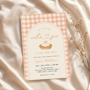 Little Cutie Pie is on the Way Fall Baby Shower Invitation