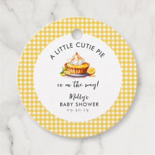 Little Cutie Pie Lemon Baby Shower Favor Favor Tags