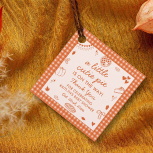 Little Cutie Pie On The Way! Fall Baby Shower Favor Tags