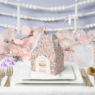 Little Cutie Pie Pink Floral Baby Shower Favor Boxes