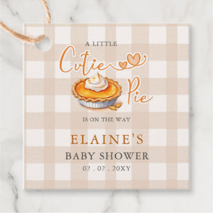 Little Cutie Pie Pumpkin Pie Fall Baby Shower Favor Tags