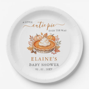 Little Cutie Pie Pumpkin Pie Fall Baby Shower Paper Plates