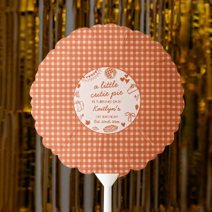 Little Cutie Pie Turning One! Fall 1st Birthday Balloon