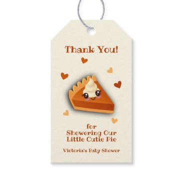 Little cutie Pumpkin Pie Autumn Baby shower Gift Tags