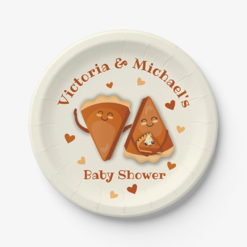 Little cutie Pumpkin Pie Autumn Baby shower  Paper Plates