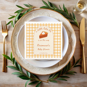 Little cutie pumpkin pie gingham baby shower napkins
