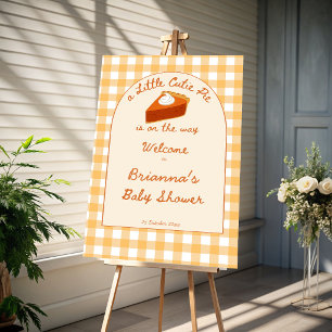 Little cutie pumpkin pie gingham welcome sign