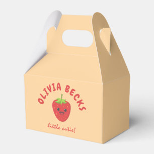 Little Cutie Strawberry Baby Shower  Favor Boxes