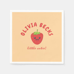 Little Cutie Strawberry Baby Shower  Napkins