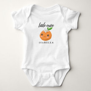Little Cutie Sweet Orange Fruit Girl Baby Bodysuit