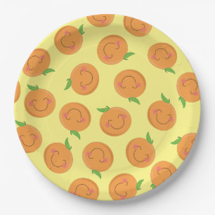 Little Cutie Tangerine Baby Shower Paper Plates