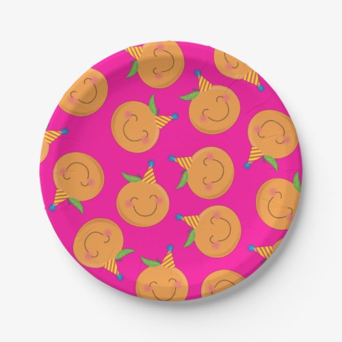 Little Cutie Tangerine Birthday Party Paper Plates