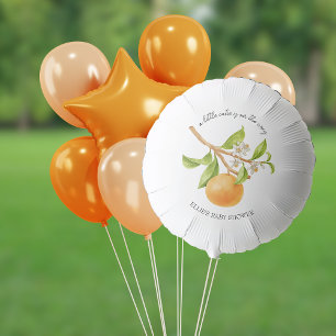 Little Cutie Tangerine Girl's Baby Shower  Balloon