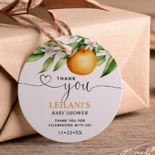 Little Cutie Thank You Baby Shower Gift Tags