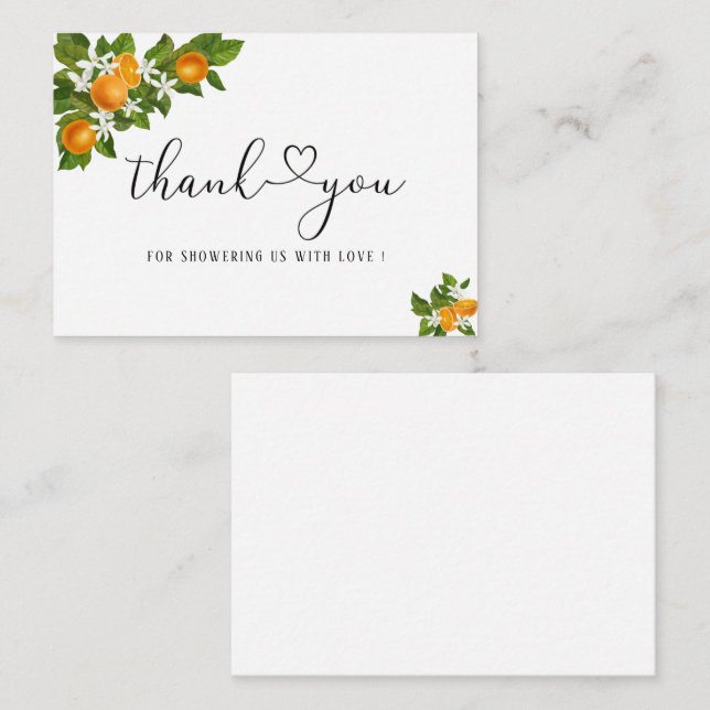 Little cutie thank you note card (Front/Back)