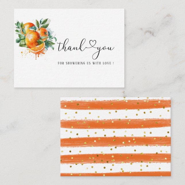 Little cutie thank you note card (Front/Back)