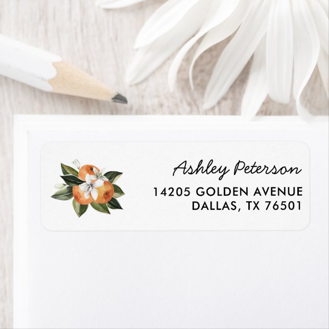 Little Cutie Theme Baby Shower Return Address Label (Insitu)