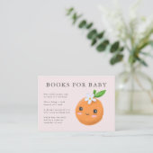 Little Cutie Theme Books for Baby Pink Baby Shower Enclosure Card (Standing Front)