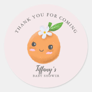 Sticker Voter Révélation Sexe Little Cutie Orange