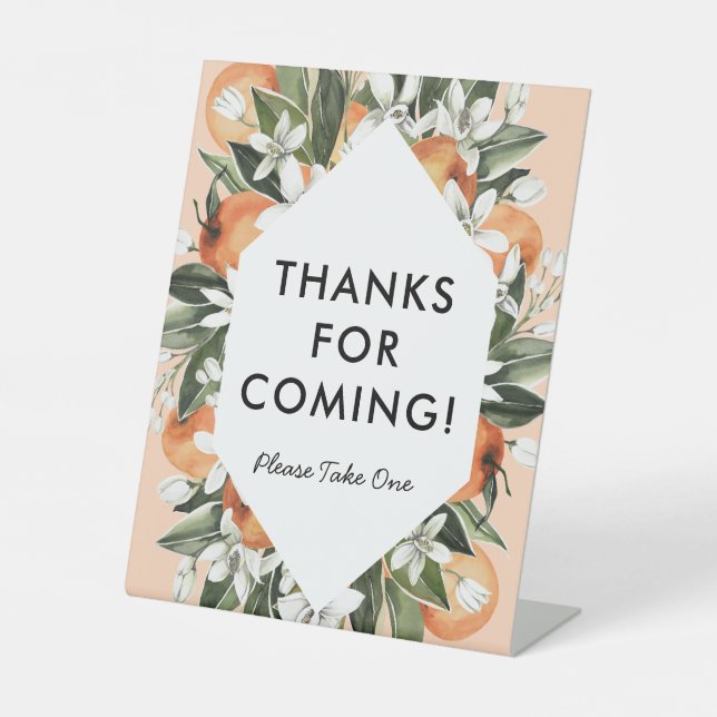 Little Cutie Themed Thank You Favors Sign (Front)