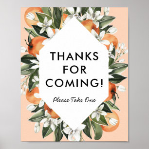 Little Cutie Themed Thank You Favors Sign