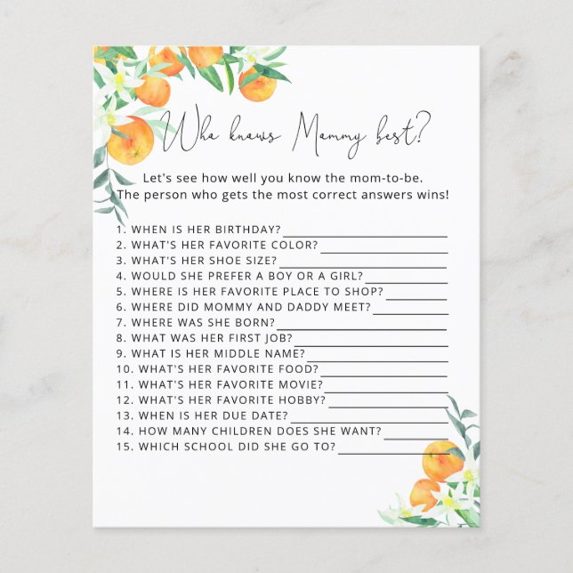 Little cutie Who knows MOMMY best (Front)