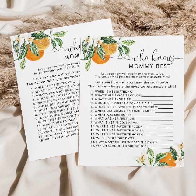 Little Cutie Who knows mommy best baby shower game (Creator Uploaded)