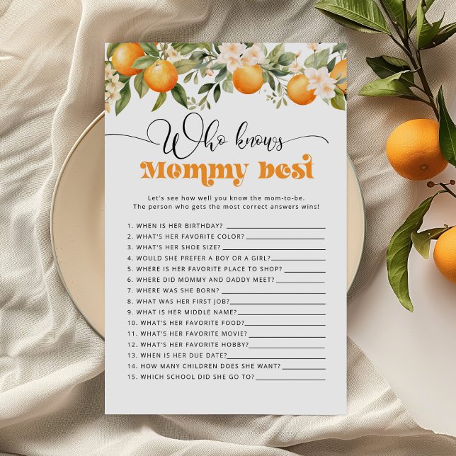 Little cutie Who knows mommy best shower game (Creator Uploaded)