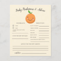 Little Cutie Yellow Baby Predictions & Advice Card