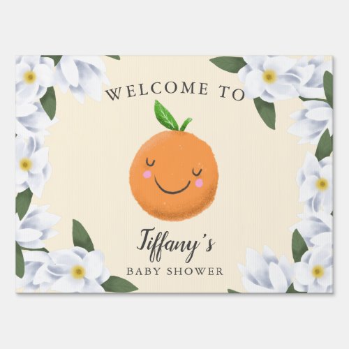 Little Cutie Yellow Floral Baby Shower
